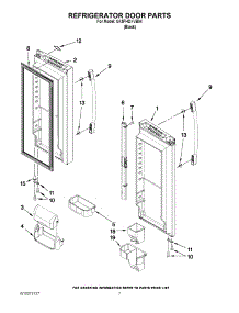05 - Refrigerator Door Parts parts for Whirlpool Refrigerator GX5FHDXVB04 from AppliancePartsPros.com