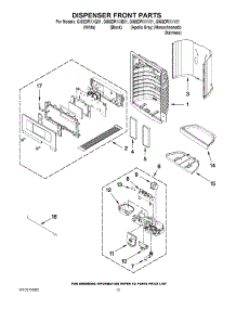 08 - Dispenser Front Parts parts for Whirlpool Refrigerator GI6SDRXXQ01 from AppliancePartsPros.com
