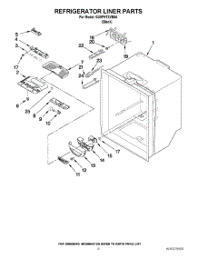 04 - Refrigerator Liner Parts parts for Whirlpool Refrigerator GX5FHTXVB04 from AppliancePartsPros.com