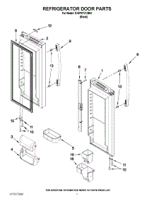 05 - Refrigerator Door Parts parts for Whirlpool Refrigerator GX5FHTXVB04 from AppliancePartsPros.com