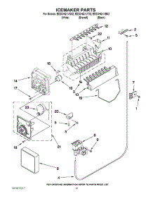 12 - Icemaker Parts parts for Whirlpool Refrigerator ED2CHQXVB02 from AppliancePartsPros.com