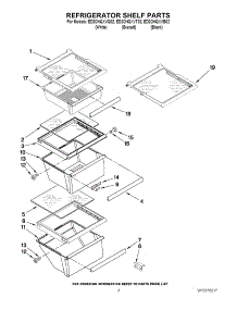 03 - Refrigerator Shelf Parts parts for Whirlpool Refrigerator ED2CHQXVT02 from AppliancePartsPros.com