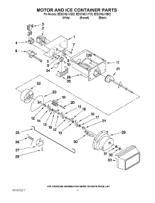 05 - Motor And Ice Container Parts parts for Whirlpool Refrigerator ED2CHQXVT02 from AppliancePartsPros.com
