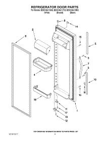 06 - Refrigerator Door Parts parts for Whirlpool Refrigerator ED2CHQXVT02 from AppliancePartsPros.com