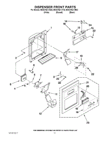 08 - Dispenser Front Parts parts for Whirlpool Refrigerator ED2CHQXVT02 from AppliancePartsPros.com
