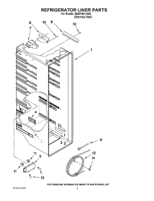 02 - Refrigerator Liner Parts parts for Whirlpool Refrigerator ED5FHEXVS02 from AppliancePartsPros.com