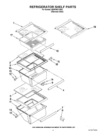 03 - Refrigerator Shelf Parts parts for Whirlpool Refrigerator ED5FHEXVS02 from AppliancePartsPros.com