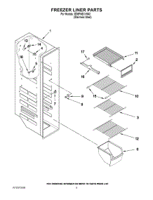 04 - Freezer Liner Parts parts for Whirlpool Refrigerator ED5FHEXVS02 from AppliancePartsPros.com