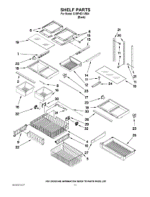 07 - Shelf Parts parts for Whirlpool Refrigerator GX5FHDXVB04 from AppliancePartsPros.com