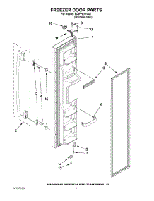 07 - Freezer Door Parts parts for Whirlpool Refrigerator ED5FHEXVS02 from AppliancePartsPros.com