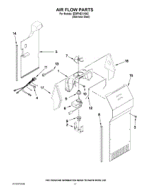 10 - Air Flow Parts parts for Whirlpool Refrigerator ED5FHEXVS02 from AppliancePartsPros.com