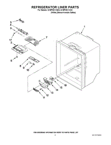 04 - Refrigerator Liner Parts parts for Whirlpool Refrigerator GX5FHDXVQ03 from AppliancePartsPros.com