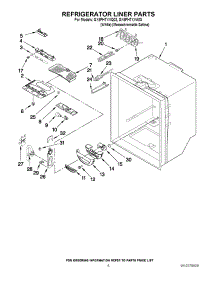 04 - Refrigerator Liner Parts parts for Whirlpool Refrigerator GX5FHTXVA03 from AppliancePartsPros.com