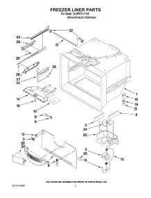 02 - Freezer Liner Parts parts for Whirlpool Refrigerator GX5FHTXVY05 from AppliancePartsPros.com