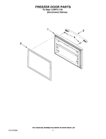 03 - Freezer Door Parts parts for Whirlpool Refrigerator GX5FHTXVY05 from AppliancePartsPros.com