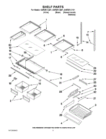 03 - Shelf Parts parts for Whirlpool Refrigerator GI6FDRXXB01 from AppliancePartsPros.com
