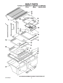 05 - Shelf Parts parts for Whirlpool Refrigerator W1TXEMFWS04 from AppliancePartsPros.com