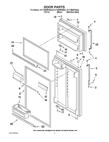 02 - Door Parts parts for Whirlpool Refrigerator W1TXEMFWB04 from AppliancePartsPros.com