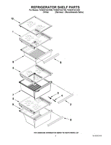 03 - Refrigerator Shelf Parts parts for Whirlpool Refrigerator 7WSC21C4XW00 from AppliancePartsPros.com
