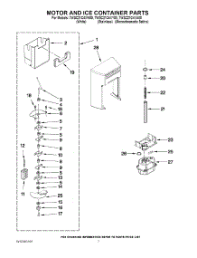 05 - Motor And Ice Container Parts parts for Whirlpool Refrigerator 7WSC21C4XW00 from AppliancePartsPros.com