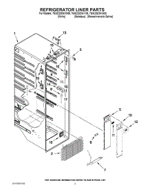 02 - Refrigerator Liner Parts parts for Whirlpool Refrigerator 7GSC22C6XA00 from AppliancePartsPros.com