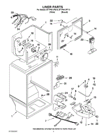 03 - Liner Parts parts for Whirlpool Refrigerator ET1PHKXPQ10 from AppliancePartsPros.com