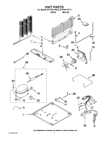 04 - Unit Parts parts for Whirlpool Refrigerator ET1PHKXPQ10 from AppliancePartsPros.com