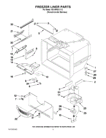 02 - Freezer Liner Parts parts for Whirlpool Refrigerator 6GX0FHDXXY2 from AppliancePartsPros.com