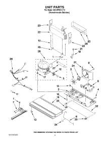 05 - Unit Parts parts for Whirlpool Refrigerator 6GX0FHDXXY2 from AppliancePartsPros.com