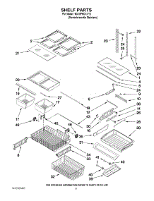 06 - Shelf Parts parts for Whirlpool Refrigerator 6GX0FHDXXY2 from AppliancePartsPros.com