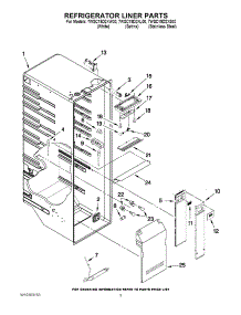 02 - Refrigerator Liner Parts parts for Whirlpool Refrigerator 7WSC19D2XL00 from AppliancePartsPros.com
