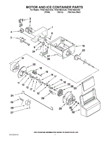 05 - Motor And Ice Container Parts parts for Whirlpool Refrigerator 7WSC19D2XS00 from AppliancePartsPros.com