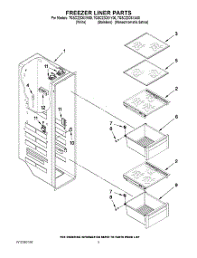 04 - Freezer Liner Parts parts for Whirlpool Refrigerator 7GSC22C6XW00 from AppliancePartsPros.com