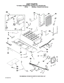 09 - Unit Parts parts for Whirlpool Refrigerator 7GSC22C6XW00 from AppliancePartsPros.com