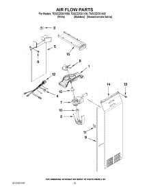 11 - Air Flow Parts parts for Whirlpool Refrigerator 7GSC22C6XW00 from AppliancePartsPros.com