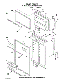 02 - Door Parts parts for Whirlpool Refrigerator ET1PHKXPT10 from AppliancePartsPros.com