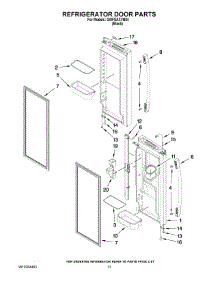 07 - Refrigerator Door Parts parts for Whirlpool Refrigerator GI0FSAXVB04 from AppliancePartsPros.com
