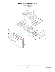 09 - Freezer Door Parts parts for Whirlpool Refrigerator GI0FSAXVB04 from AppliancePartsPros.com