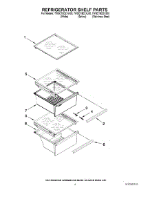 03 - Refrigerator Shelf Parts parts for Whirlpool Refrigerator 7WSC19D2XW00 from AppliancePartsPros.com