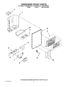 08 - Dispenser Front Parts parts for Whirlpool Refrigerator 7WSC19D2XW00 from AppliancePartsPros.com