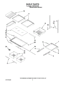 03 - Shelf Parts parts for Whirlpool Refrigerator GI5FSAXVY05 from AppliancePartsPros.com