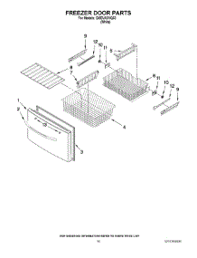 09 - Freezer Door Parts parts for Whirlpool Refrigerator GI5SVAXVQ03 from AppliancePartsPros.com