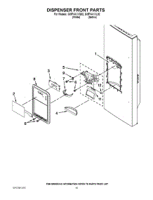 08 - Dispenser Front Parts parts for Whirlpool Refrigerator GI5FVAXVL02 from AppliancePartsPros.com