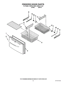 09 - Freezer Door Parts parts for Whirlpool Refrigerator GI5FVAXVL02 from AppliancePartsPros.com