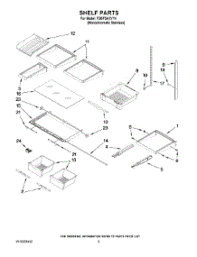03 - Shelf Parts parts for Whirlpool Refrigerator 7GI5FSAXVY4 from AppliancePartsPros.com