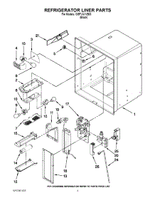 02 - Refrigerator Liner Parts parts for Whirlpool Refrigerator GI5FVAXVB03 from AppliancePartsPros.com