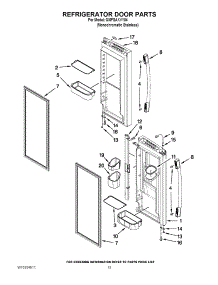 07 - Refrigerator Door Parts parts for Whirlpool Refrigerator GI0FSAXVY04 from AppliancePartsPros.com