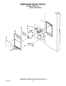 08 - Dispenser Front Parts parts for Whirlpool Refrigerator GI0FSAXVY04 from AppliancePartsPros.com