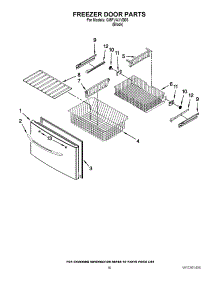 09 - Freezer Door Parts parts for Whirlpool Refrigerator GI5FVAXVB03 from AppliancePartsPros.com