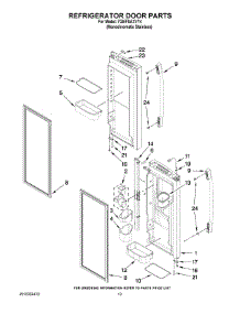 07 - Refrigerator Door Parts parts for Whirlpool Refrigerator 7GI5FSAXVY4 from AppliancePartsPros.com